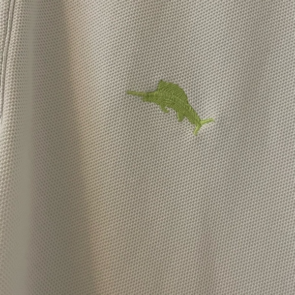 Tommy Bahama Men’s Polo Shirt. Size is Large. Color is White. - Picture 4 of 5